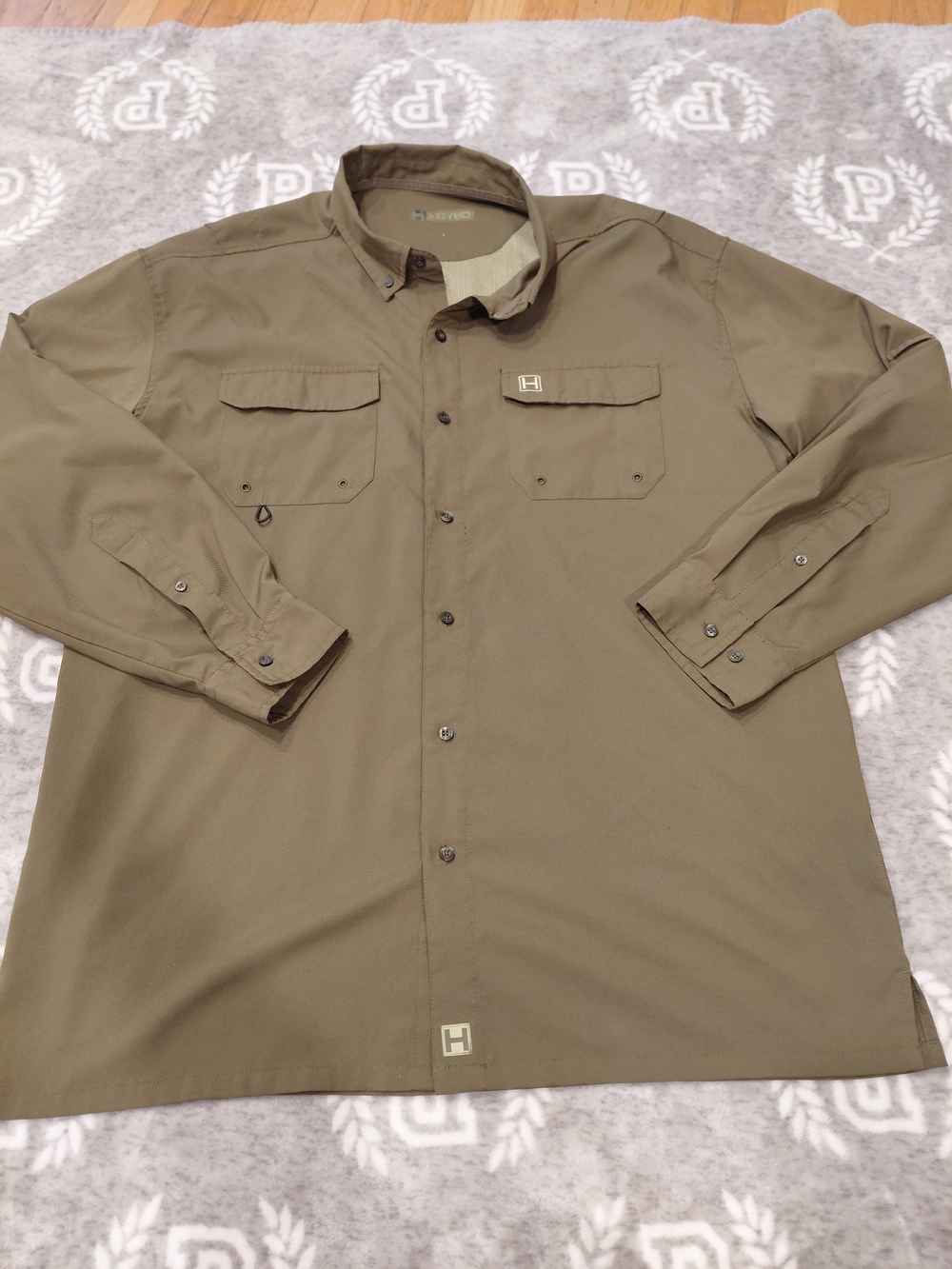 HEYBO Long Sleeve Fishing Shirt - Olive